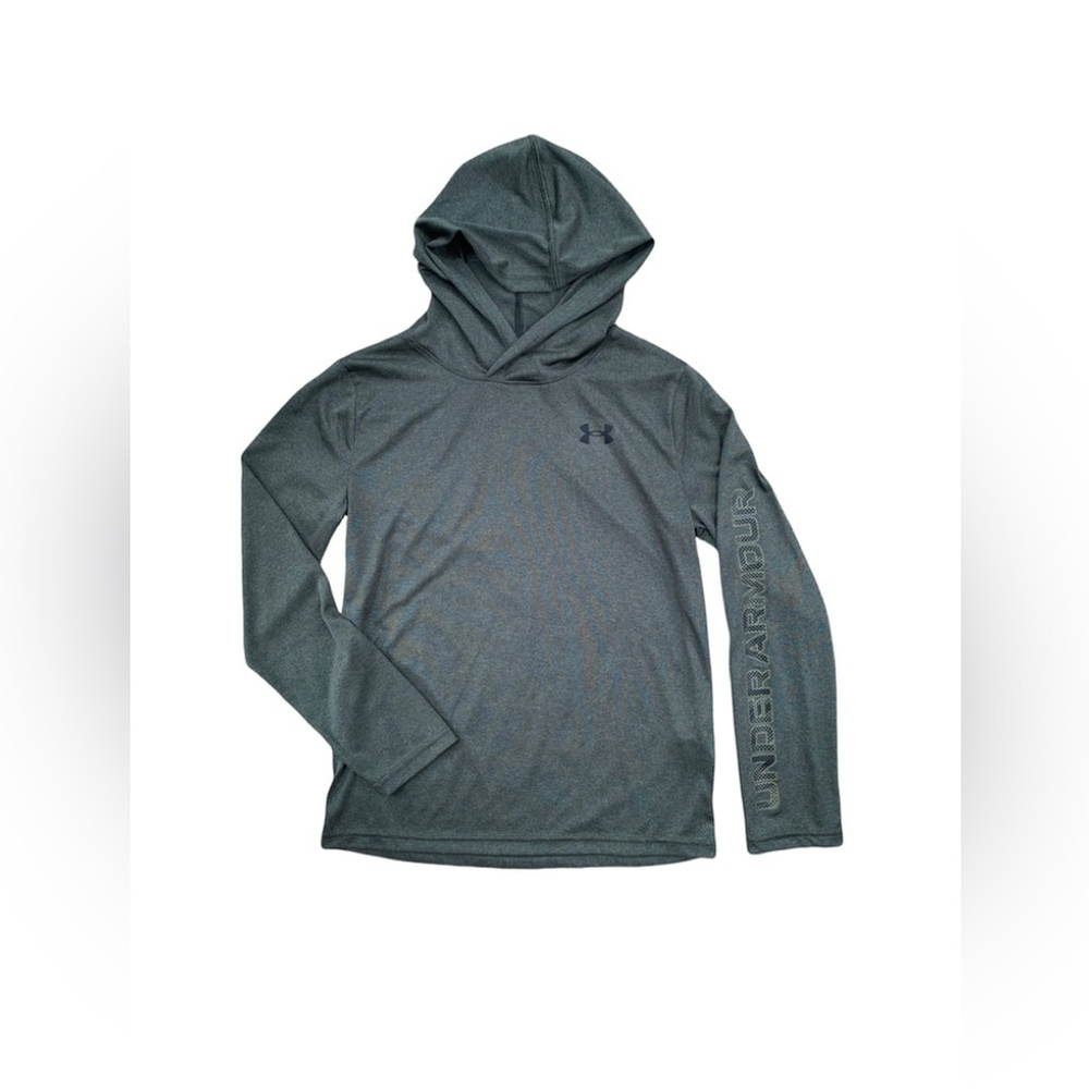 Under Armour Size Youth Large, 1416, Dark Green Lightweight Hoodie